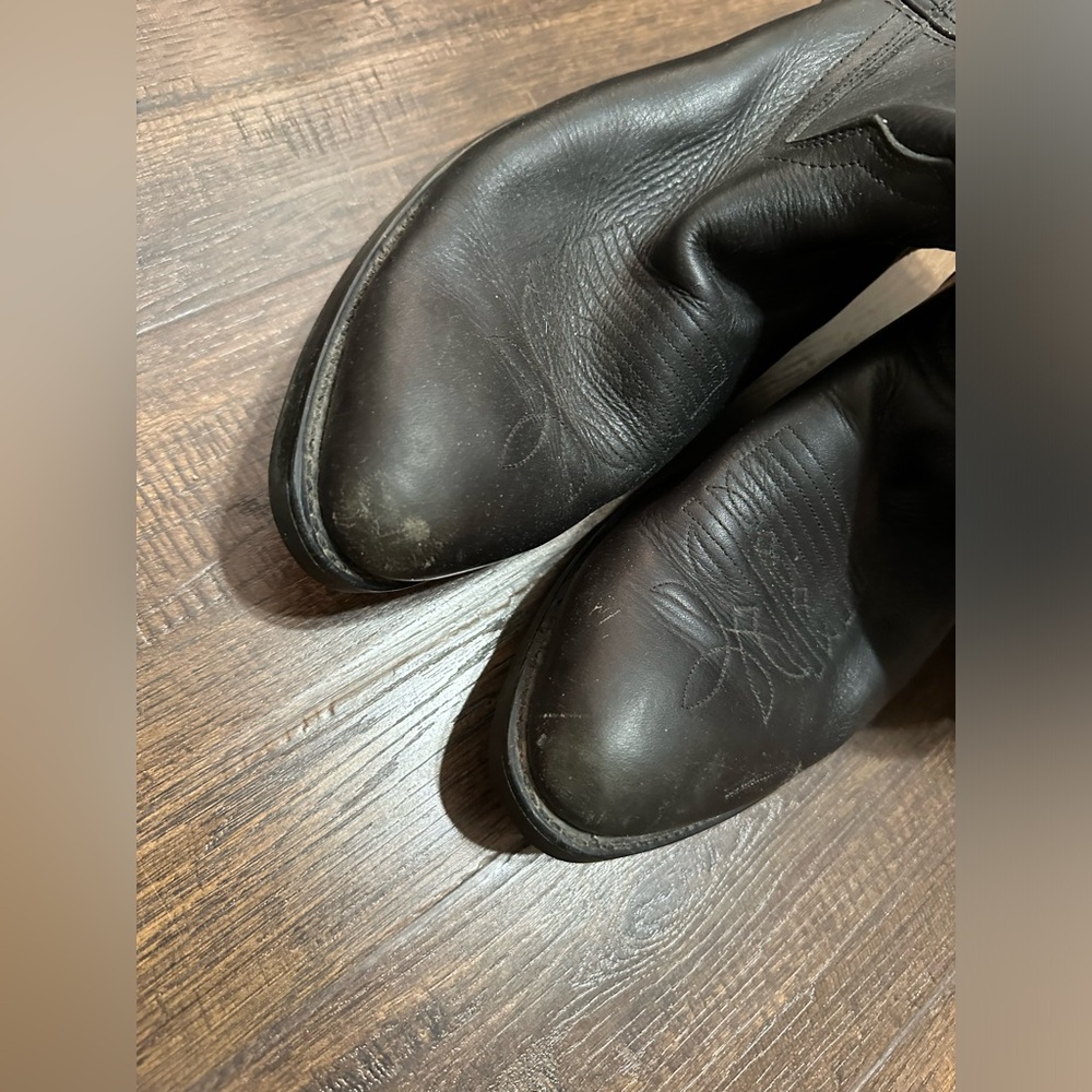 Durango Men’s Size 11 1/2 D Black Leather Cowboy Boots - Picture 5 of 8